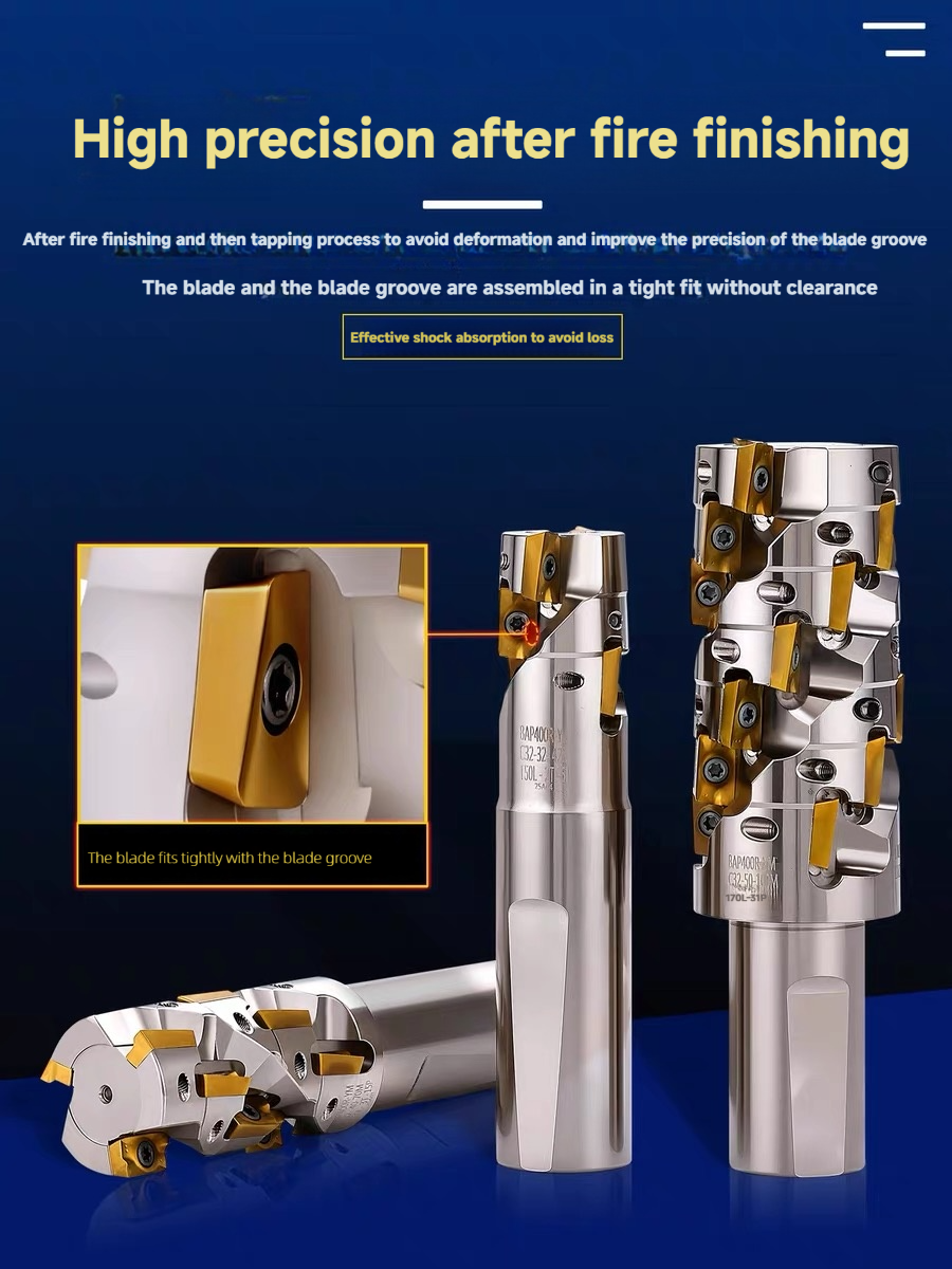 Qianhe CNC Spiral Straight Corn Milling Cutter, Indexable Side Roughing End Mill Arbor - 图片 3